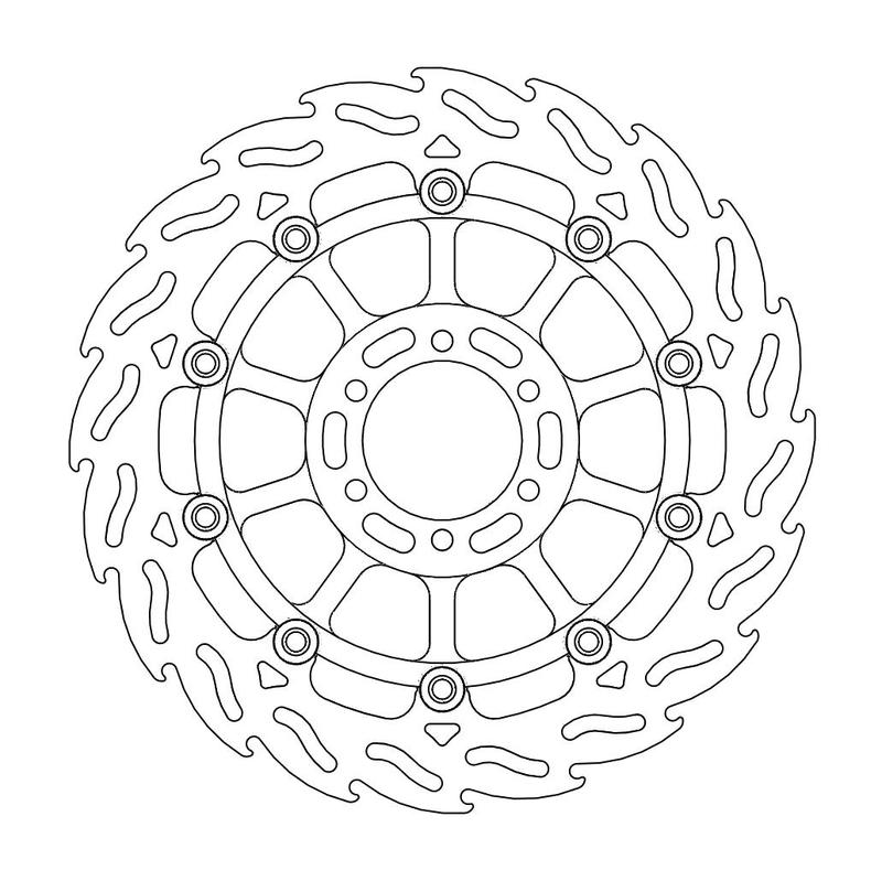 Moto-Master Flame Bremse Skive foran høyre Yamaha: FZ(R) 600, TDM 850, R1-Z 250,