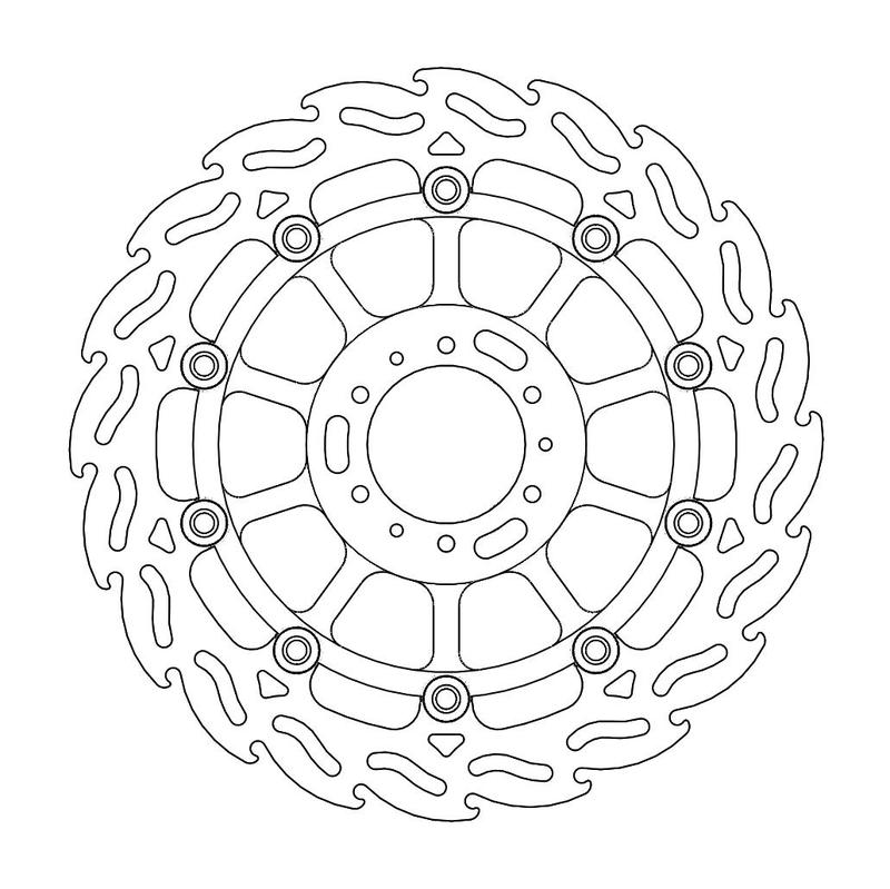 Moto-Master Flame Bremse Skive foran høyre Honda: CBR 900 RR, CBR 600 F, VFR 800