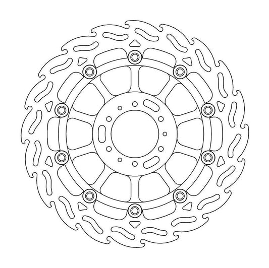 Moto-Master Flame Bremse Skive foran høyre Honda: CBR 900 RR, CBR 600 F, VFR 800