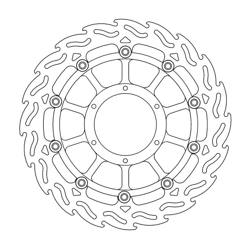 Moto-Master Flame Bremse Skive foran høyre Honda: VTR 1000 SP1 & SP2