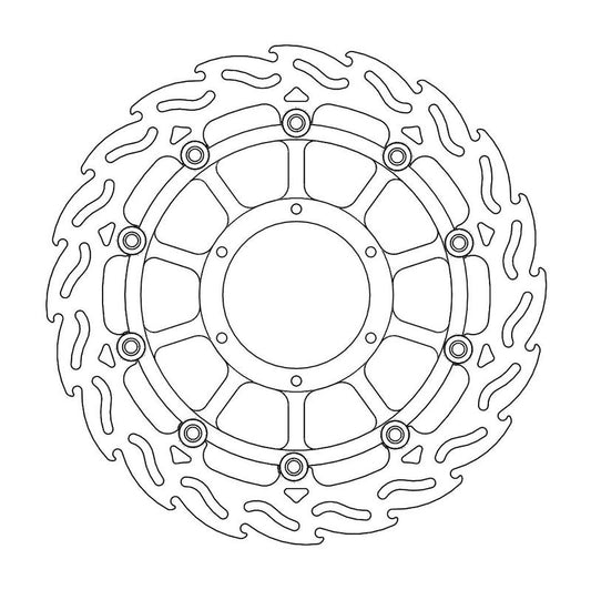 Moto-Master Flame Bremse Skive foran høyre Honda: VTR 1000 SP1 & SP2