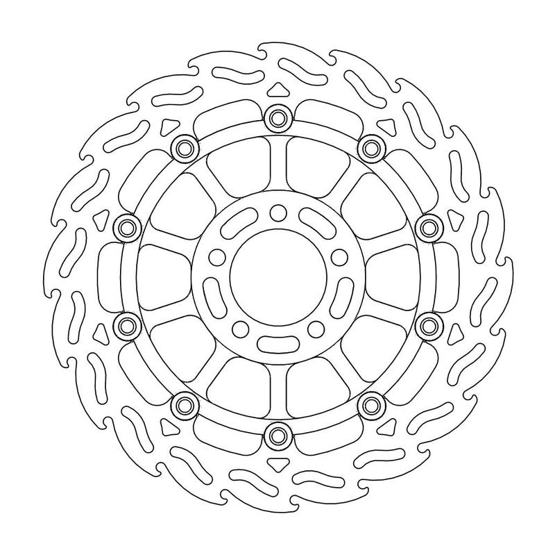 Moto-Master Flame Bremse Skive foran høyre Kawasaki: ZX-6R, ZX-9R