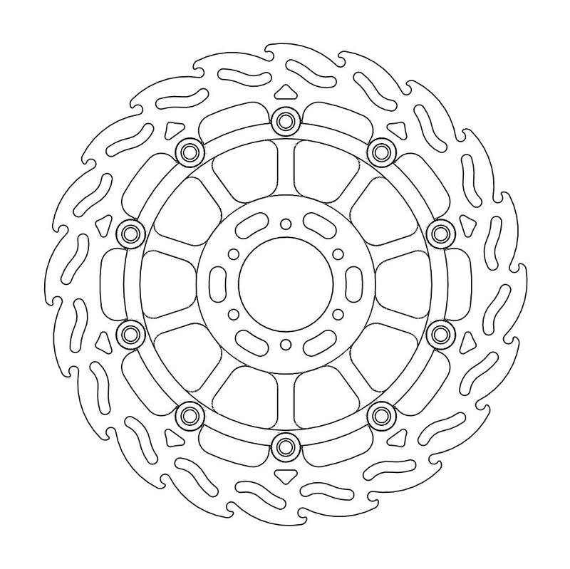 Moto-Master Flame Bremsekskive foran høyre Honda: CB 600 F Hornet