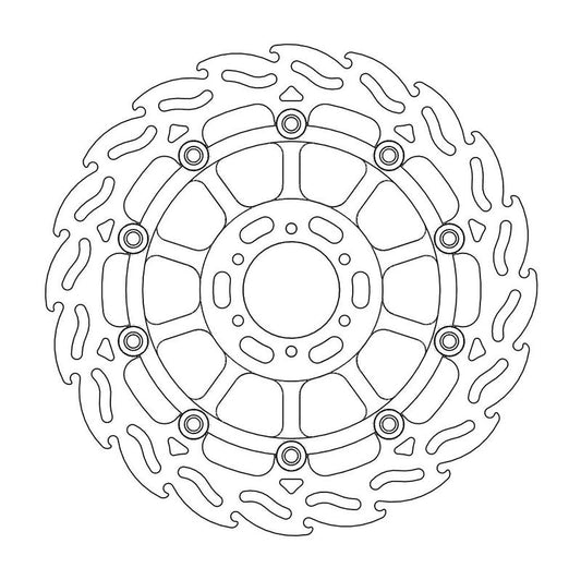Moto-Master Flame Bremsekskive foran høyre Honda: CB 600 F Hornet