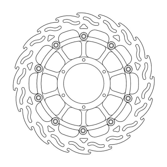 Moto-Master Flame Bremsekskive foran høyre Honda: CBR 900-954 RR
