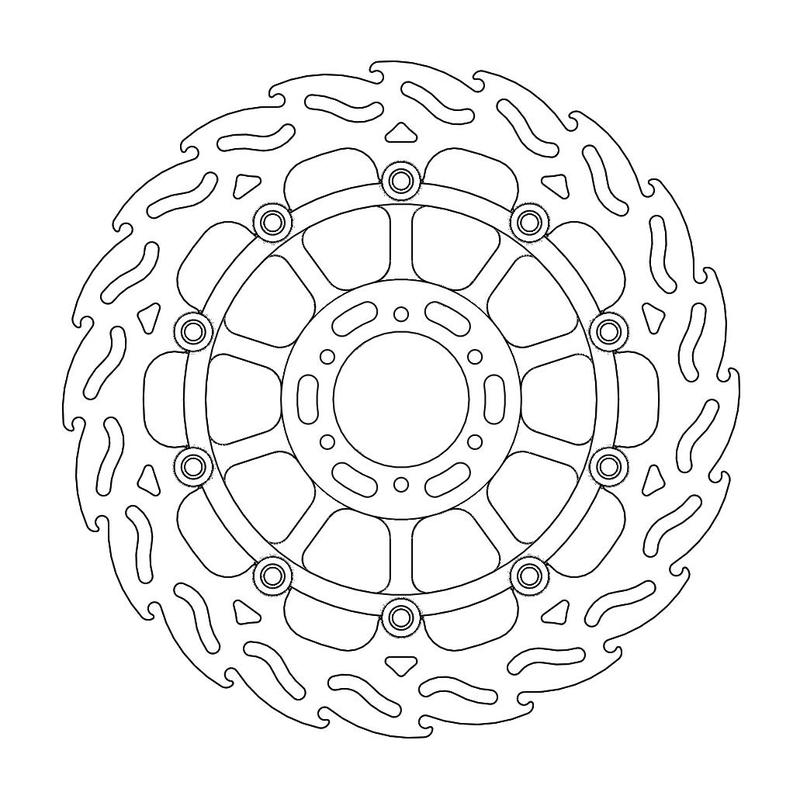 Moto-Master Flame Bremsekskive foran høyre Honda: CBR 1100 XX, X Eleven 1100