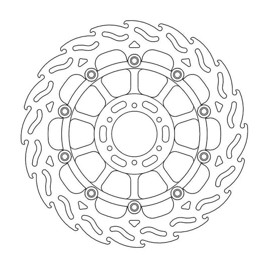 Moto-Master Flame Bremsekskive foran høyre Honda: CBR 1100 XX, X Eleven 1100