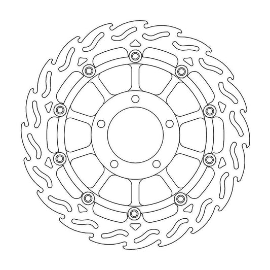 Moto-Master Flame Bremsekskive foran venstre Triumph: T1050, T955