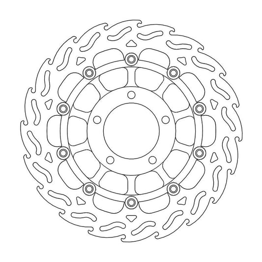 Moto-Master Flame Bremsekskive foran venstre Triumph: Daytona, Speed Four