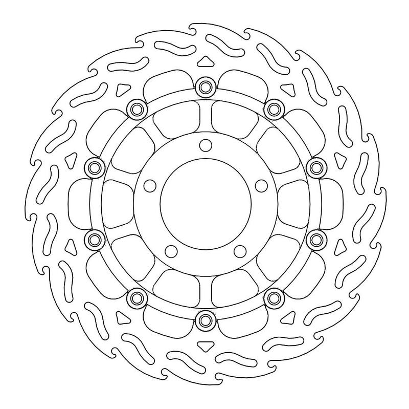 Moto-Master Flame Bremsekskive foran høyre Triumph: Daytona, Speed Four