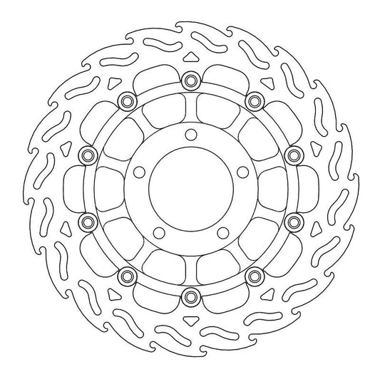 Moto-Master Flame Bremsekskive foran høyre Triumph: Daytona, Speed Four