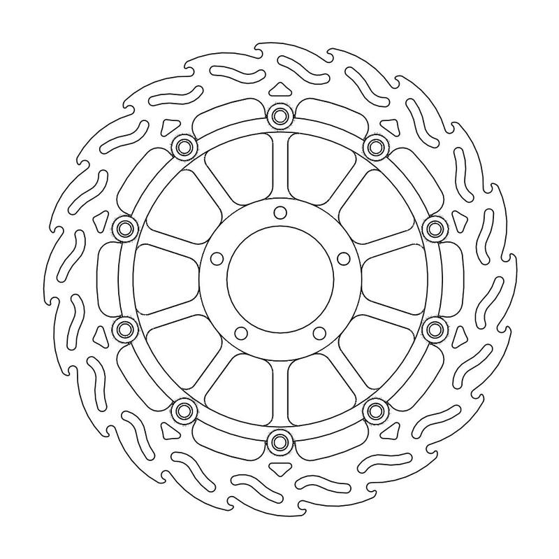 Moto-Master Flame Bremseplate høyre foran Ducati: 749, 999