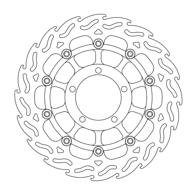 Moto-Master Flame Bremseplate venstre foran Triumph: Daytona 675
