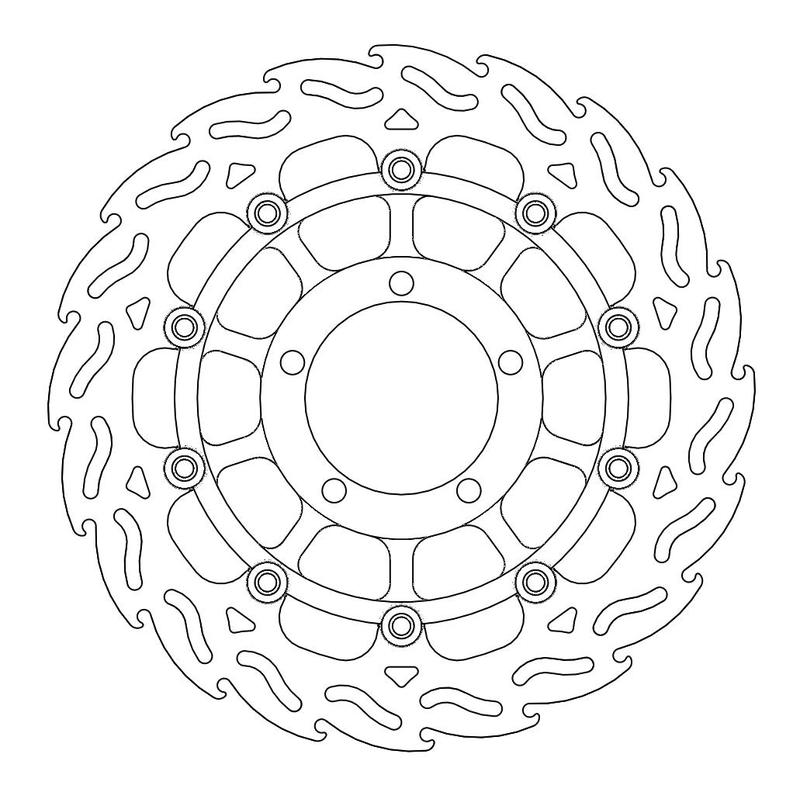 Moto-Master Flame Bremseplate høyre foran Triumph: Daytona 675