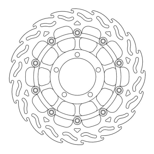 Moto-Master Flame Bremseplate høyre foran Triumph: Daytona 675