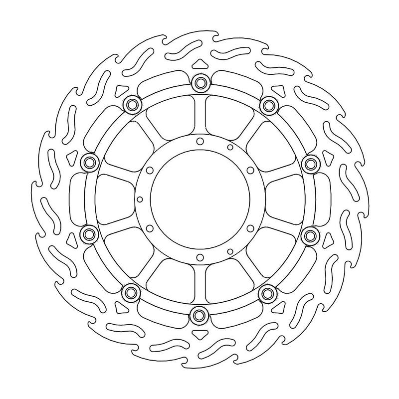 Moto-Master Flame Bremseplate venstre foran Honda: CBR1000 2008 >