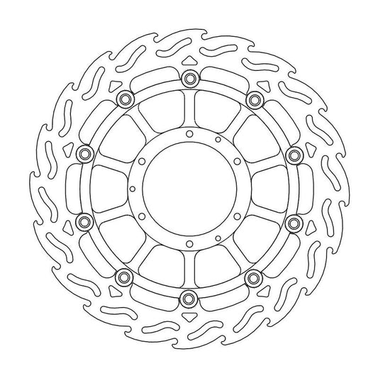 Moto-Master Flame Bremseplate venstre foran Honda: CBR1000 2008 >