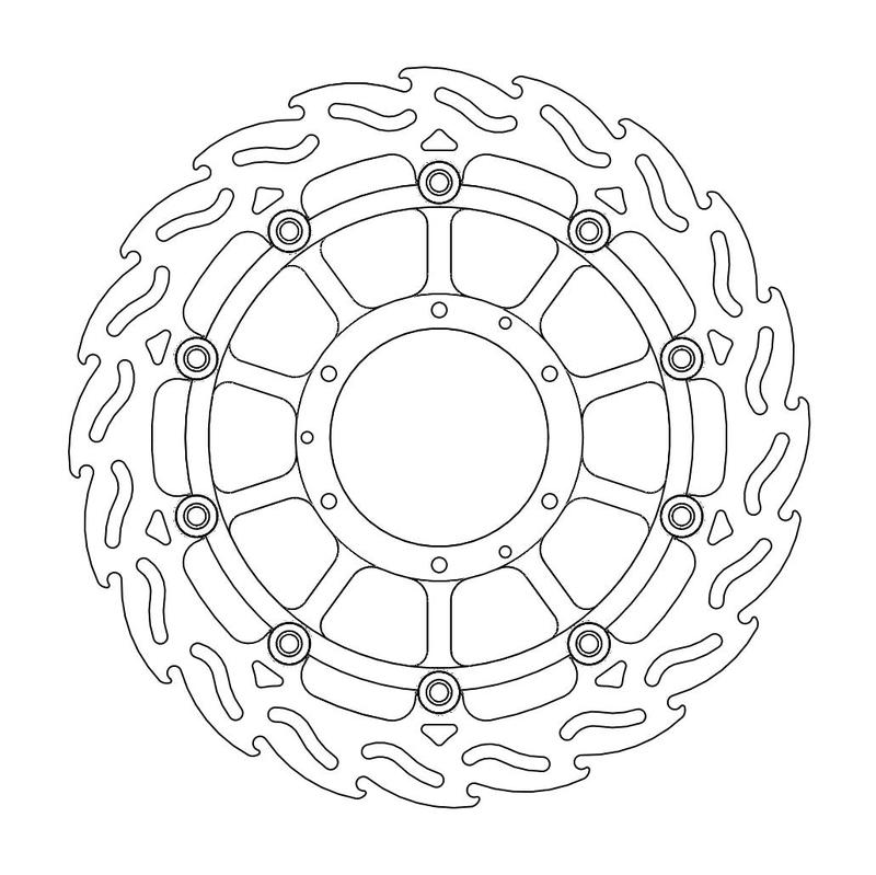 Moto-Master Flame Bremseplate høyre foran Honda: CBR1000 2008 >