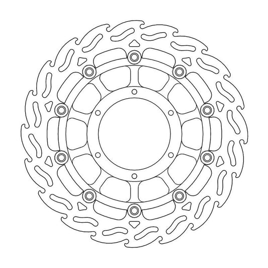 Moto-Master Flame Bremseplate venstre foran Honda: CBF 600, N / DN-01 / CBF 1000