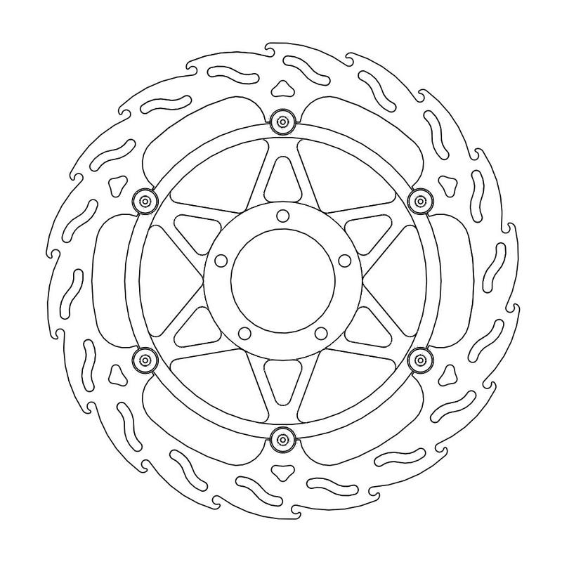 Moto-Master Flame Bremseplate foran høyre 1098R, 1198, Streetfighter