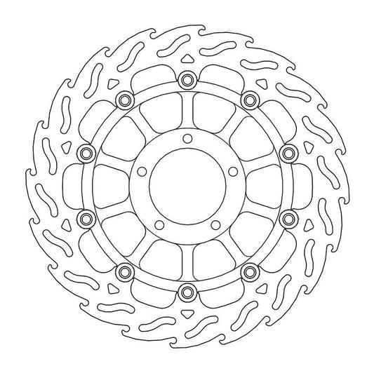 Moto-Master Flame Bremseplate foran venstre Hypermotard, EVO. SP