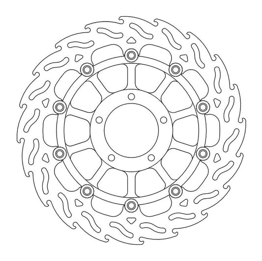 Moto-Master Flame Bremseplate høyre foran Hypermotard, EVO. SP