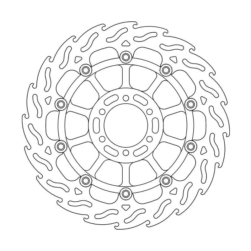 Moto-Master Flame Bremseplate venstre foran KTM 950 SMR, SMT
