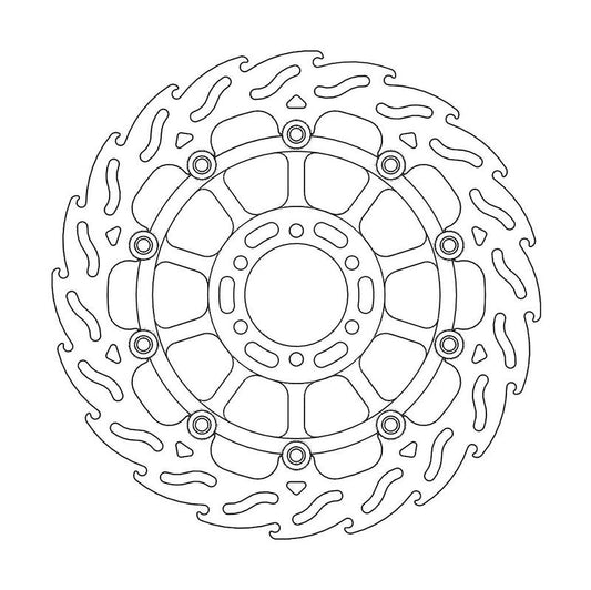 Moto-Master Flame Bremseplate venstre foran KTM 950 SMR, SMT