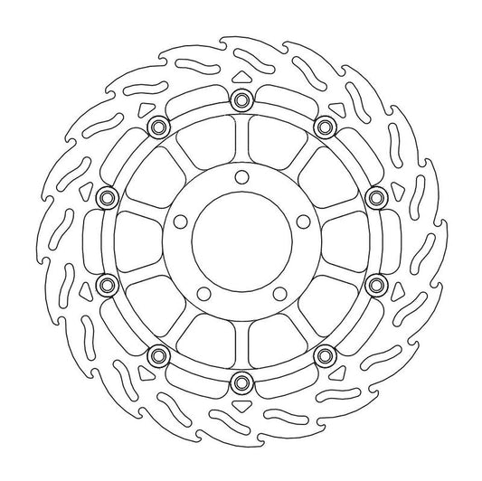 Moto-Master Flame Bremseplate høyre foran T1050 Speed Triple