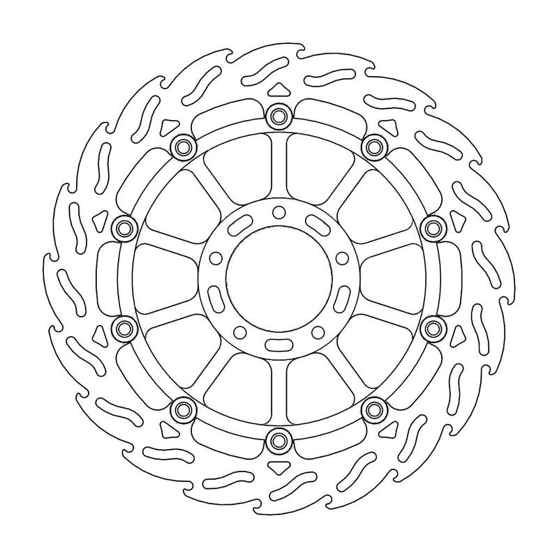 Moto-Master Flame bremseplate foran venstre Ducati: Diavel/Carbon, Monster 796/1100/1