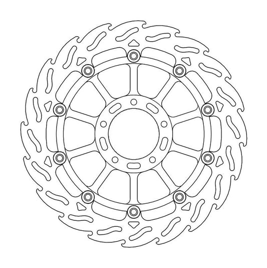 Moto-Master Flame bremseplate foran venstre Ducati: Diavel/Carbon, Monster 796/1100/1