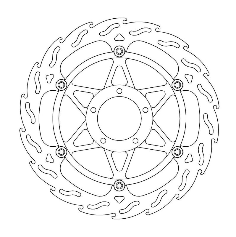 Moto-Master Flame Bremseplate foran venstre Ducati Paningale 1199, 848 Corse Special