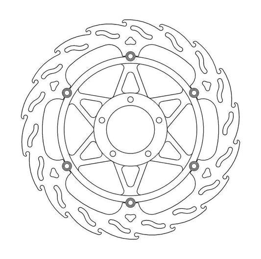 Moto-Master Flame Bremseplate foran høyre Ducati Paningale 1199, 848 Corse Special