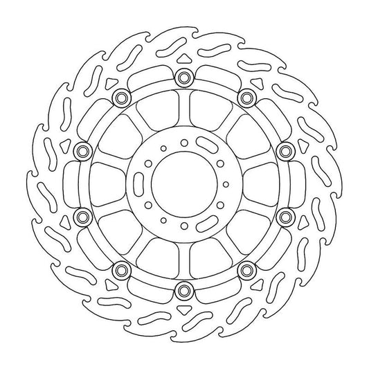 Moto-Master Flame Bremseplate foran venstre Honda: VFR 800, XL1000 Varadero ABS
