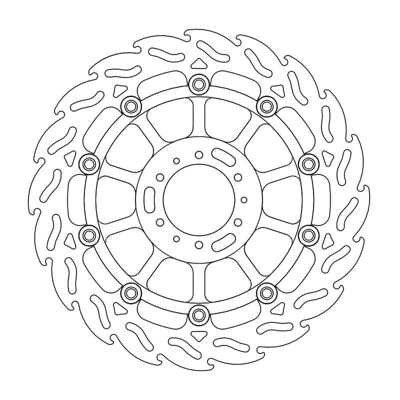 Moto-Master Flame Bremseplate foran høyre Honda: VFR 800, XL1000 Varadero ABS