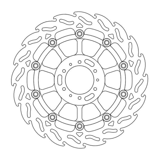 Moto-Master Flame Bremseplate foran høyre Honda: VFR 800, XL1000 Varadero ABS