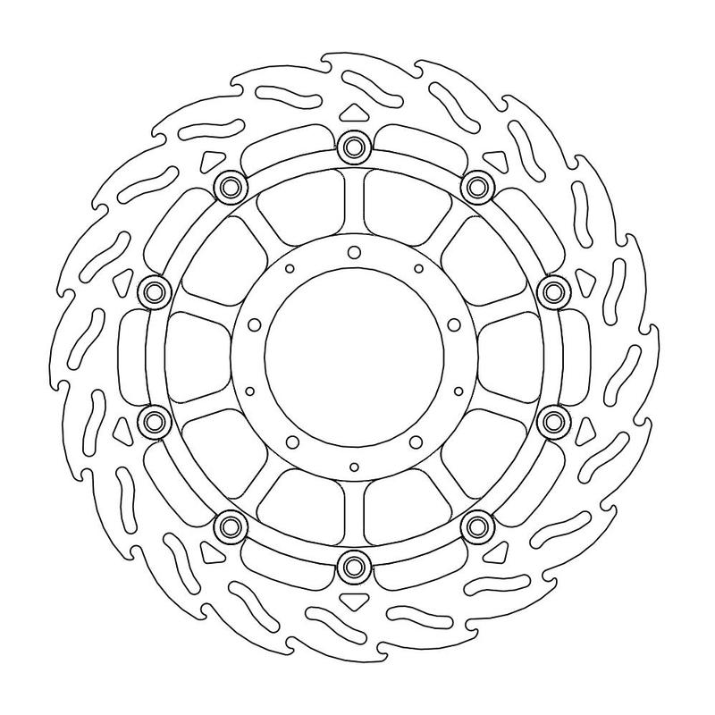 Moto-Master Flame Bremseplate foran høyre Honda: VFR1200F / DCT / Parkeringsbrems
