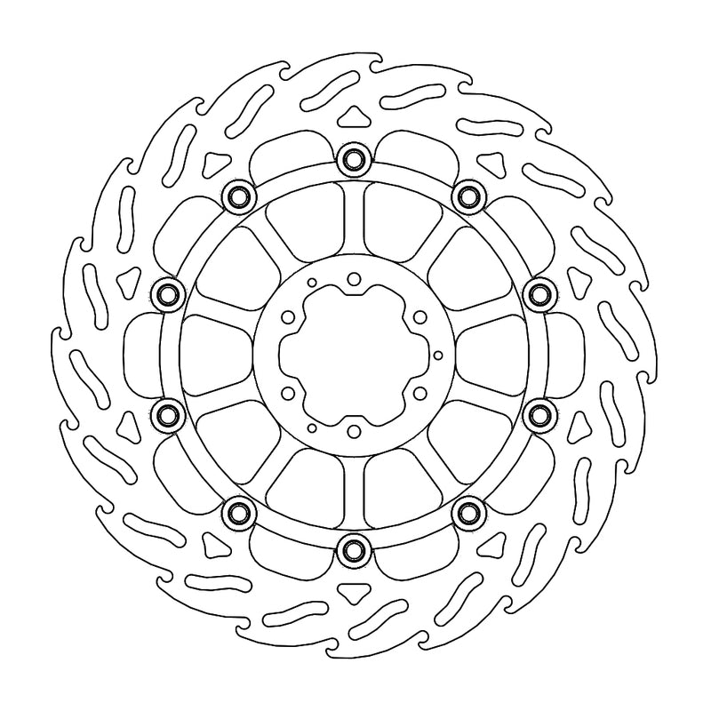 Moto-Master Flame Bremseplate venstre foran Honda: CRF 1000 L Africa Twin