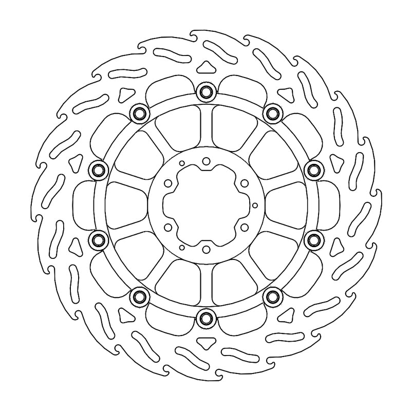 Moto-Master Flame Bremseplate høyre foran Honda: CRF 1000 L Africa Twin