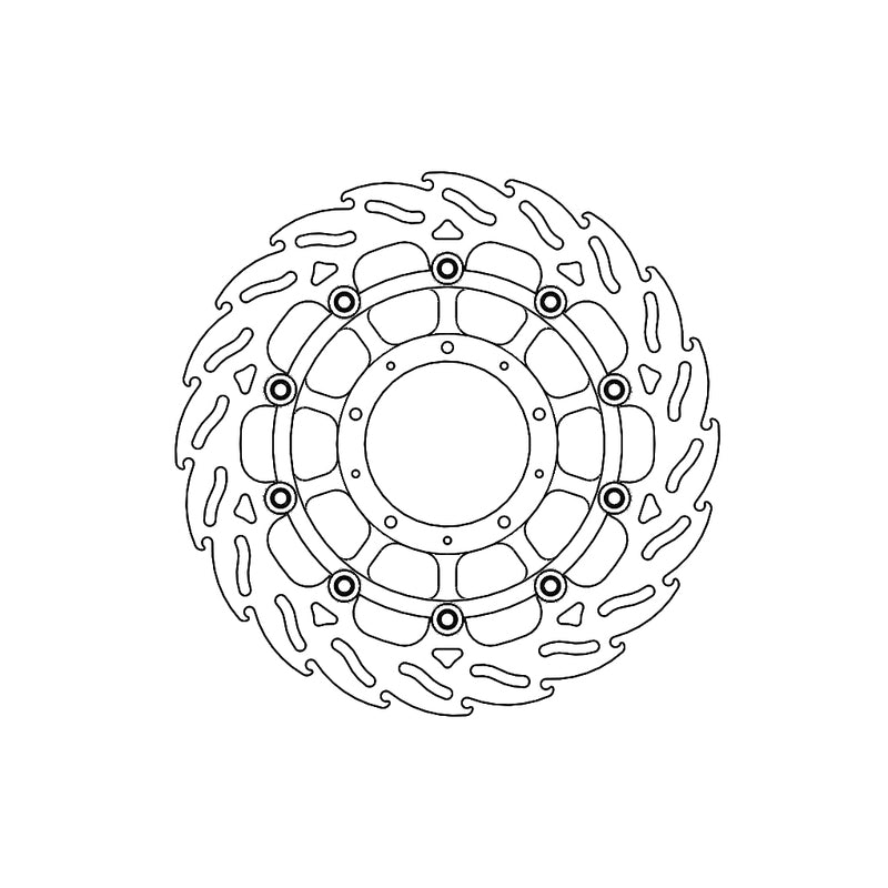 Moto-Master Flame Bremseplate høyre foran Honda: VFR 800, VFR 800 X Crossrunner