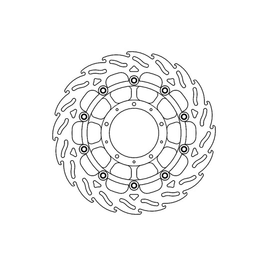Moto-Master Flame Bremseplate høyre foran Honda: VFR 800, VFR 800 X Crossrunner