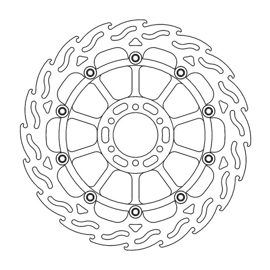 Moto-Master Flame Bremseplate venstre foran Aprilia: RSV4 RF/RR, Tuono V4 2017-->