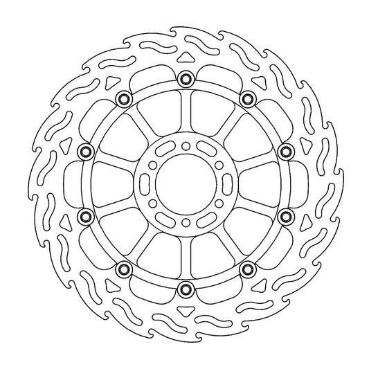 Moto-Master Flame Bremseplate foran høyre Aprilia: RSV4 RF/RR, Tuono V4 2017-->