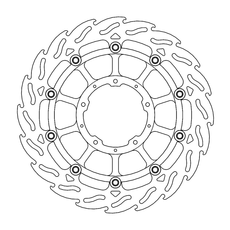Moto-Master Flame Bremseplate foran venstre Honda: CBR1000RR Fireblade, SP 2017-->