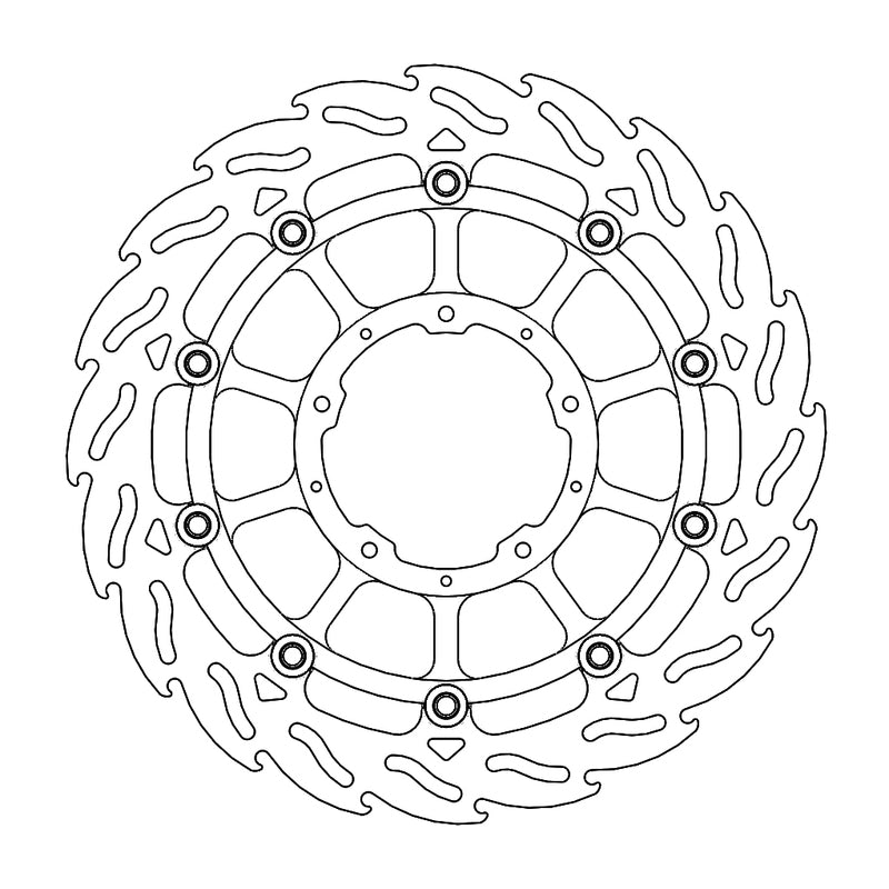Moto-Master Flame Bremseplate foran høyre Honda: CBR1000RR Fireblade, SP 2017-->