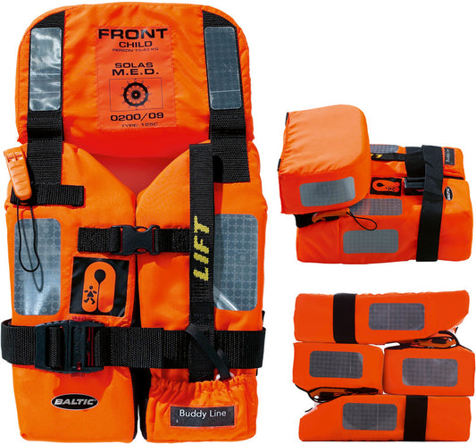 Baltic 2010 M.E.D./SOLAS redningsvest oransje Barn 15-43kg