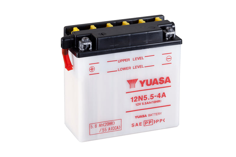 Yuasa Batteri 12N5.5-4A (dc) ingen syre inkludert (10)