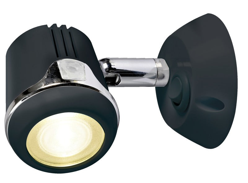 Leddet HI-POWER LED svart spot 12/24 V