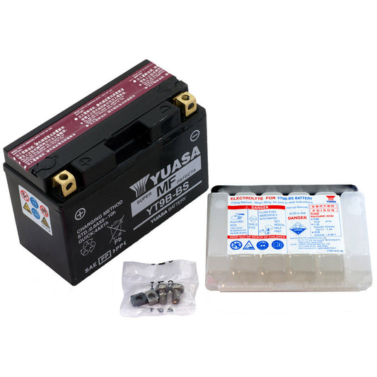 Yuasa Batteri, YT9B-BS (YT9B-4) (cp) med syrepakke (6)