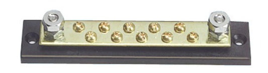 Skinne med 10 terminaler, 2x6 - 10x4mm